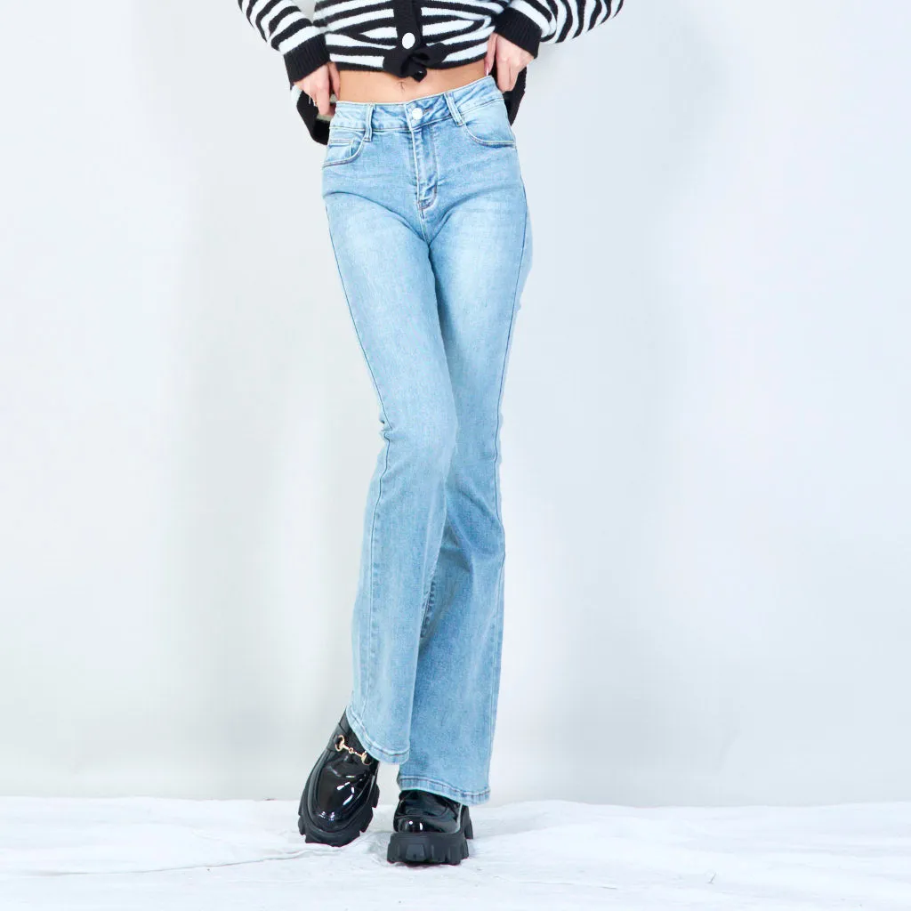 Vintage-inspired bootcut denim jeans wholesale