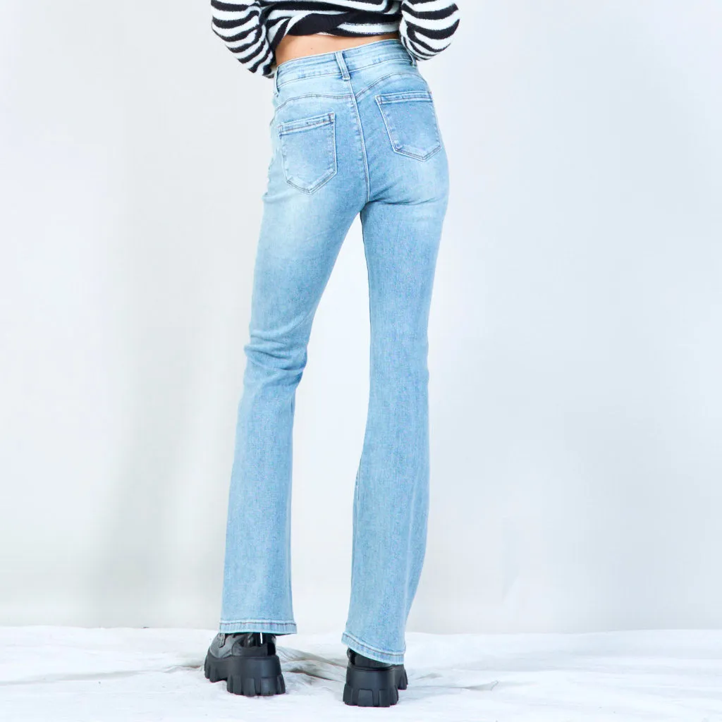 Vintage-inspired bootcut denim jeans wholesale