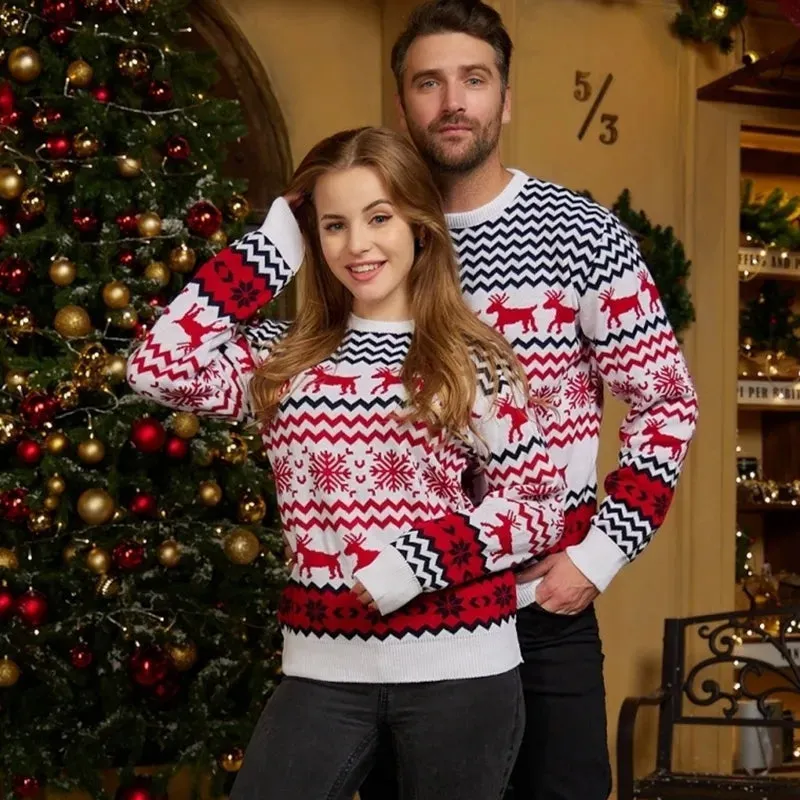 Warm Thick Family Couple Matching Knitted Sweaters