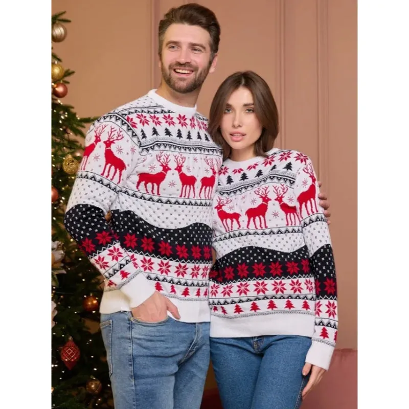 Warm Thick Family Couple Matching Knitted Sweaters