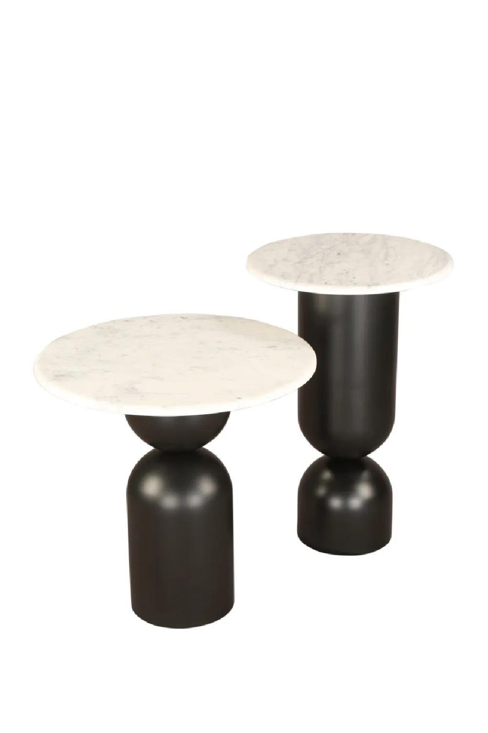 White Marble Side Table set of 2 | Liang & Eimil Babel